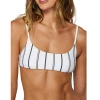O'Neill Classic Stripe Surfside Bralette Swim Top Womens 2 O'Neill Classic Stripe Surfside Bralette Swim Top Womens