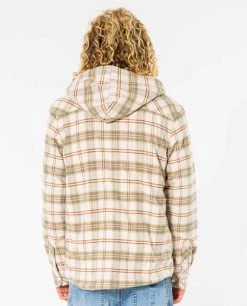 Rip Curl Mens Sherpa Lined Flannel L/S Hooded T-Shirt