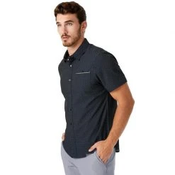 7 Diamonds Digital Dash 4-Way Stretch S/S Shirt Mens