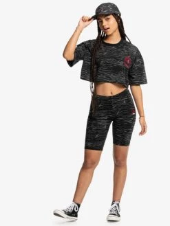 Womens Stranger Things X Quiksilver Upside Down Bike Shorts 9 Womens Stranger Things X Quiksilver Upside Down Bike Shorts