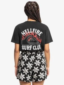 Stranger Things X Quiksilver Upside Down Elastic Waist Shorts