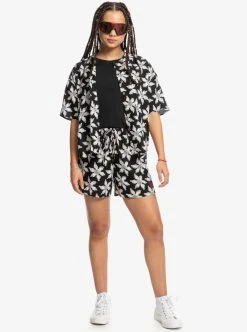 Stranger Things X Quiksilver Upside Down Elastic Waist Shorts