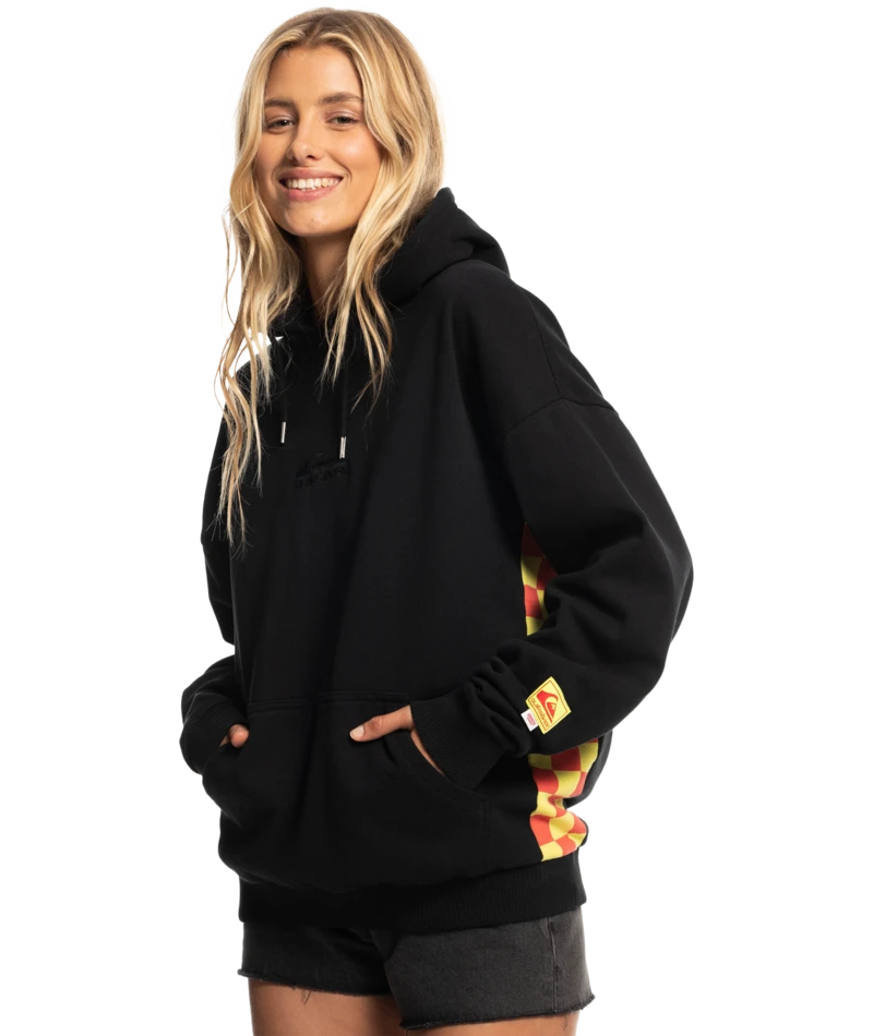 Stranger Things X Quiksilver Surfer Boy Checker Pullover Hoodie Mens 10 Stranger Things X Quiksilver Surfer Boy Checker Pullover Hoodie Mens