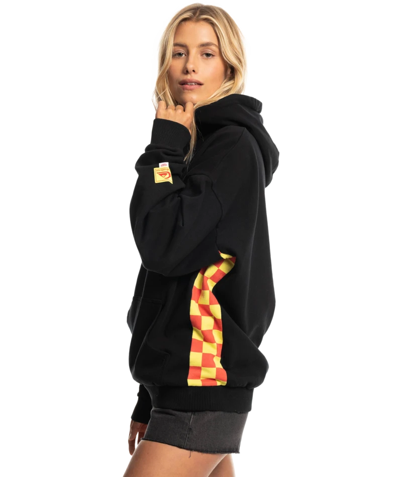 Stranger Things X Quiksilver Surfer Boy Checker Pullover Hoodie Mens 4 Stranger Things X Quiksilver Surfer Boy Checker Pullover Hoodie Mens