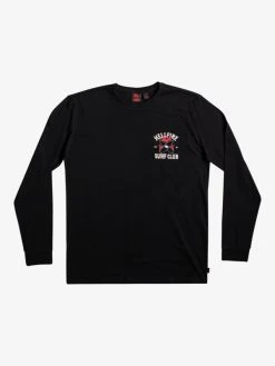 Stranger Things X Quiksilver Hell Fire Surf Club Long Sleeve L/S T-Shirt Mens