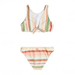 Roxy Kids Girl's (7-16) Colorful Party Recycled Reversible Crop Top Bikini Set