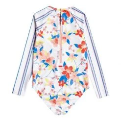 Roxy Girl's (8-14) Friendly Flower L/S One Piece Rashguard Kids