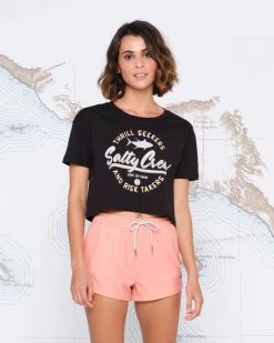 Salty Crew Scripted S/S Crop Top