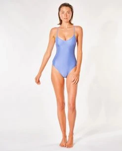 Rip Curl Classic Surf Strappy One-Piece Swimsuit Womens 10 Rip Curl Classic Surf Strappy One-Piece Swimsuit Womens