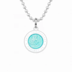 Get Back Supply Co. St. Christopher Surf Necklace- Aqua/White Mens