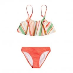 Roxy Little Girl's (2-7) Stripey Sky Recycled Flutter Bikini Set Kids