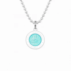 Get Back Supply Co. St. Christopher Surf Necklace- Aqua/White Mens