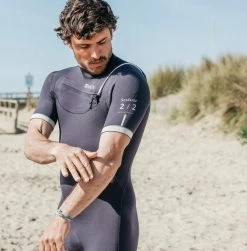 Mens Men's Manera Seafarer Hybrid 2/2mm Chest Zip Short Sleeve Fullsuit