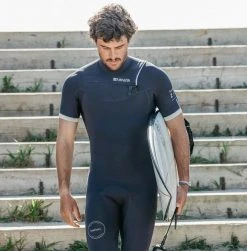 Mens Men's Manera Seafarer Hybrid 2/2mm Chest Zip Short Sleeve Fullsuit