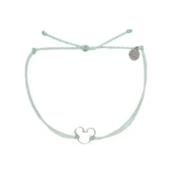 Pura Vida Womens Mickey Mouse Charm Bracelet