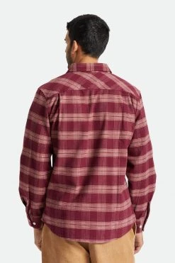 Brixton Mens Bowery Stretch L/S Crossover Flannel