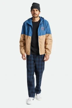 Brixton Mens Claxton Crest Light Weight Zip Hood Jacket