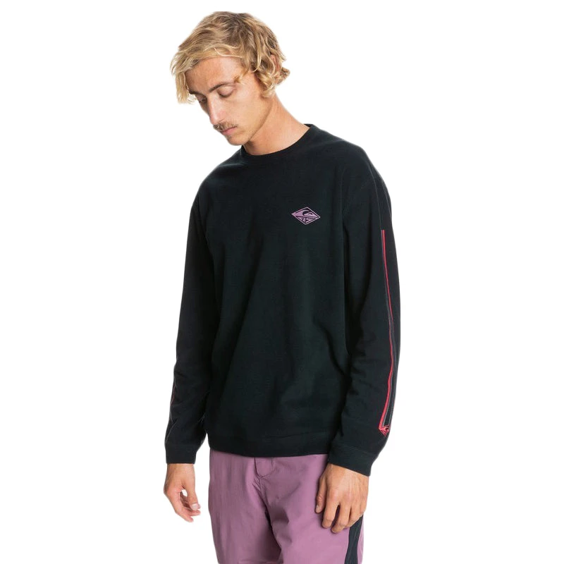 Quiksilver Mens Flame On Fleece Pullover Crewneck 3 Quiksilver Mens Flame On Fleece Pullover Crewneck