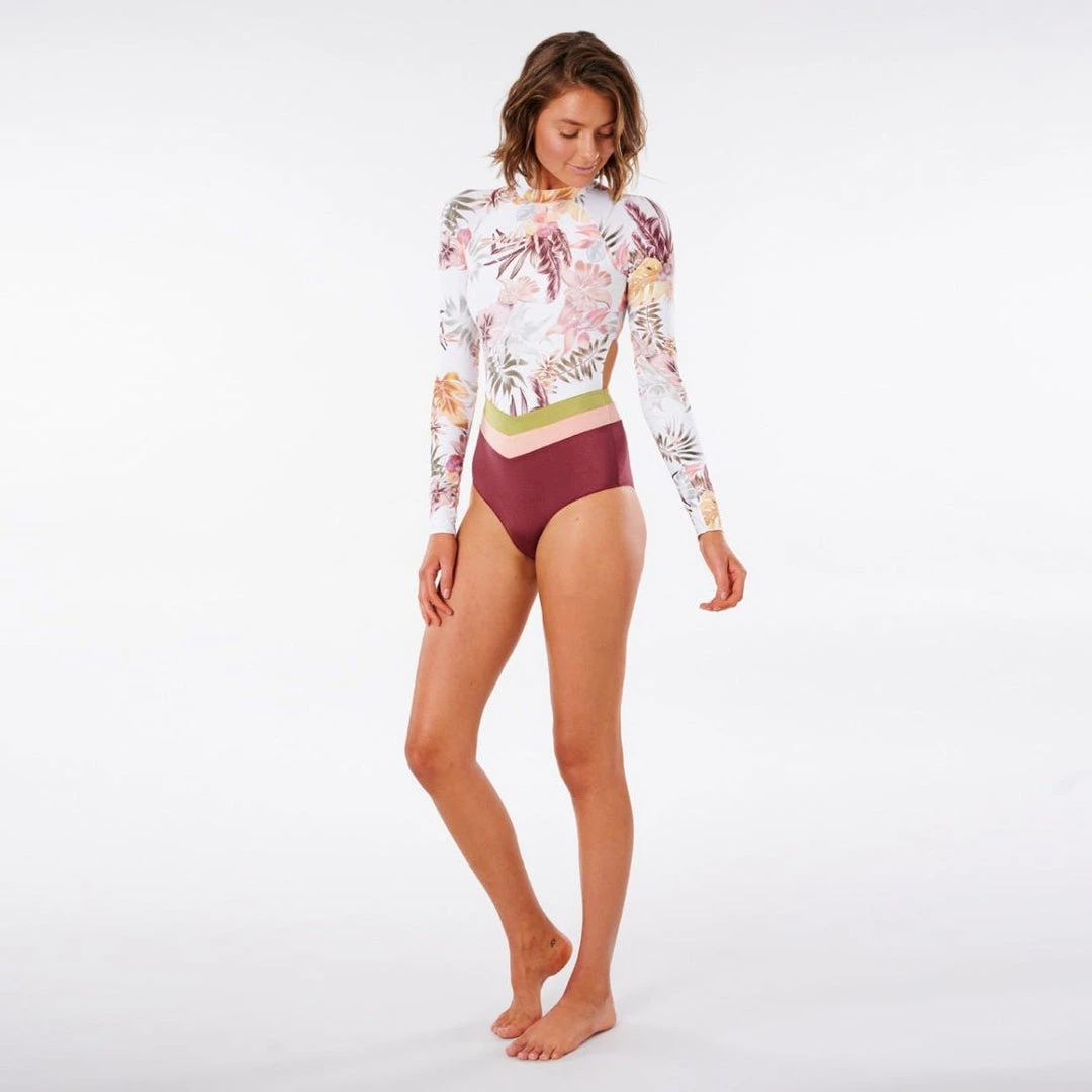 Rip Curl Tallows Good Long Sleeve One Piece Swimsuit Womens 8 Rip Curl Tallows Good Long Sleeve One Piece Swimsuit Womens