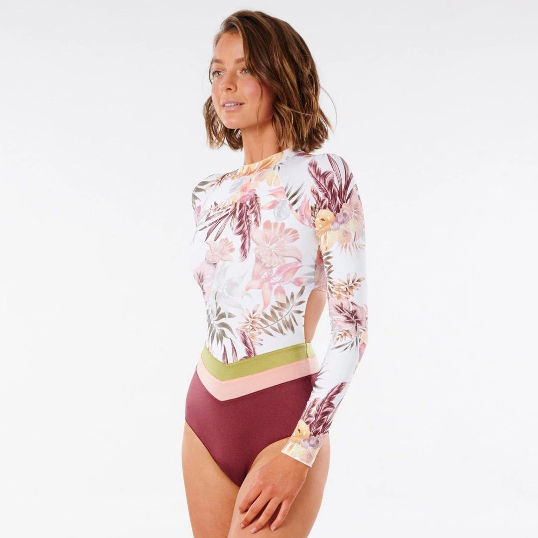 Rip Curl Tallows Good Long Sleeve One Piece Swimsuit Womens 6 Rip Curl Tallows Good Long Sleeve One Piece Swimsuit Womens