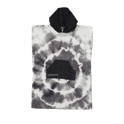 Nomadix Mens Tie Dye Black And White Changing Poncho