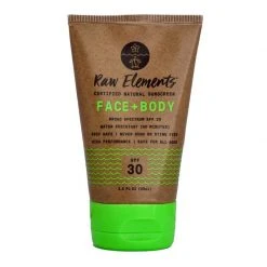 Raw Elements Mens SPF 30 Face + Body Tube Lotion 3.0 FL OZ