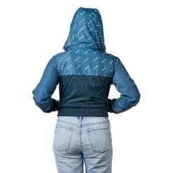 Santa Cruz Womens Strip Storm Blocked Hooded Windbreaker Jacket