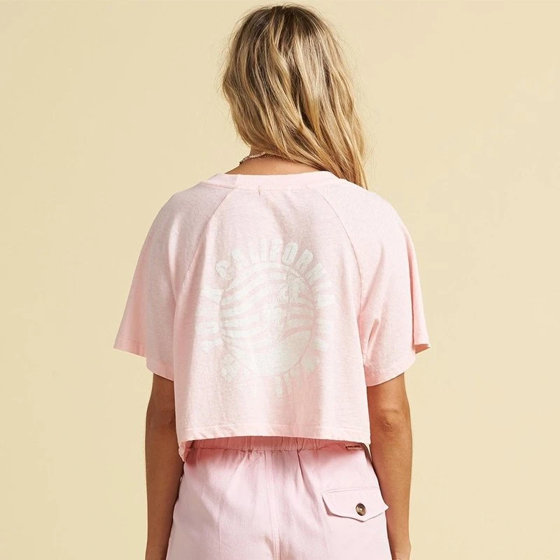 Billabong Womens The Salty Blonde Just Beachin Cropped Tee 5 Billabong Womens The Salty Blonde Just Beachin Cropped Tee