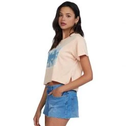 Roxy Two Palms Cropped S/S T-Shirt Womens