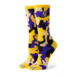 Women's Stance Lakers Camo Crew Socks Womens